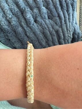 Pura Vida Cream Braided Macrame Bracelet